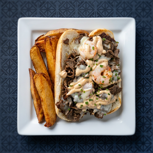 Surf 'N' Turf Cheesesteak.